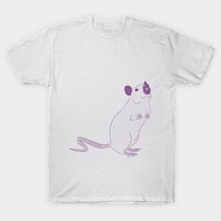 Purple Outline Rat T-Shirt